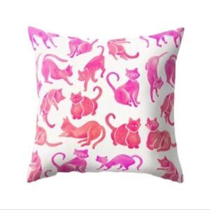 Kitty Cats Pattern Design Zippered Pillowcase for Accent Throw Pillow